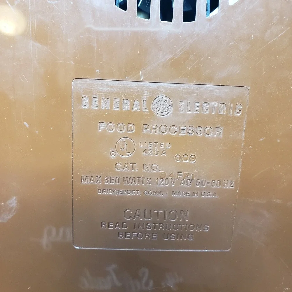 GE General‎ Electric D4FP1 1970's Vintage Food Processor Base Replacement Tested